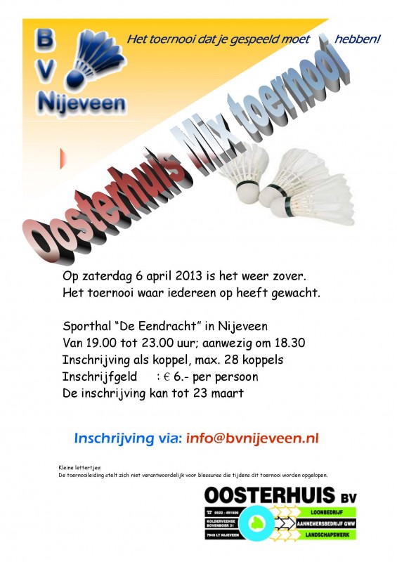 Oosterhuis mix toernooi
